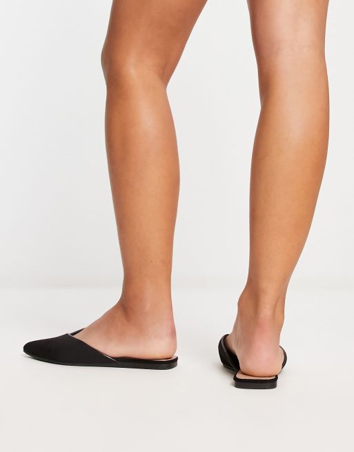 ASOS DESIGN - Luna - Mules pointure large à bout pointu - Noir, 2 de 4