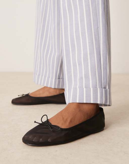 ASOS DESIGN - Lunette - Ballerines en tulle avec empeigne haute - Noir, 3 de 4