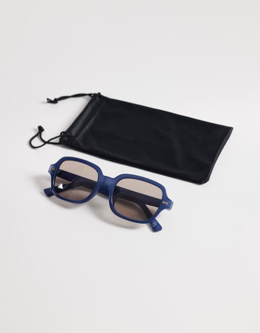 ASOS DESIGN - Lunettes de soleil à monture carrée - Bleu, 3 de 3