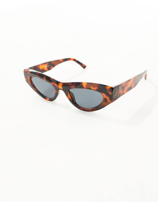 ASOS DESIGN - Lunettes de soleil à monture œil de chat angulaire - Écaille de tortue , 2 de 4