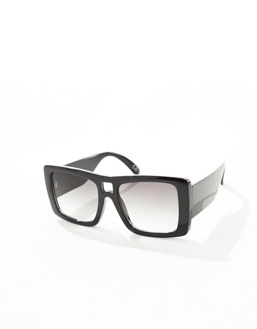 ASOS DESIGN - Lunettes de soleil aviateur chunky - Noir, 2 de 4