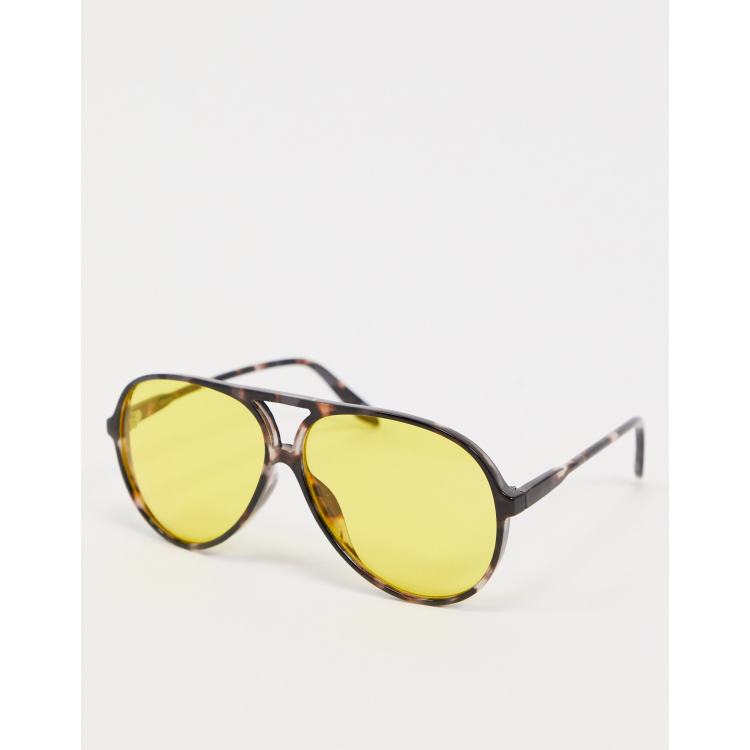 Lunette aviateur verre discount jaune