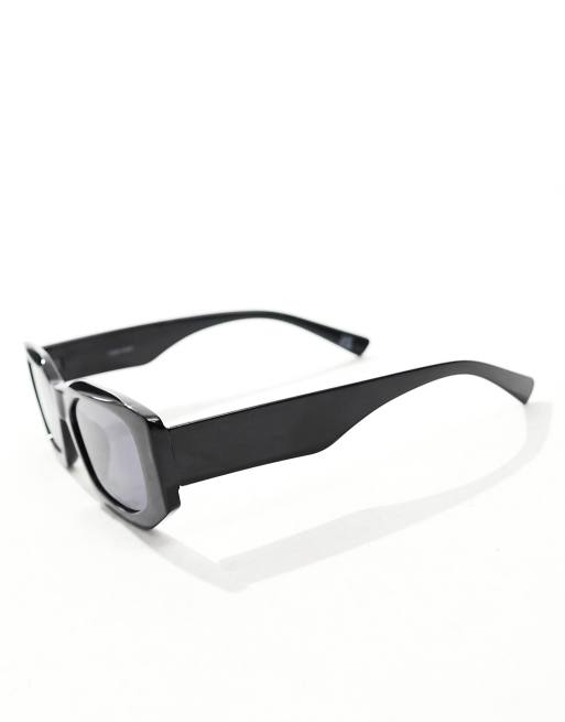ASOS DESIGN - Lunettes de soleil carrées avec angles biseautés - Noir, 2 de 4