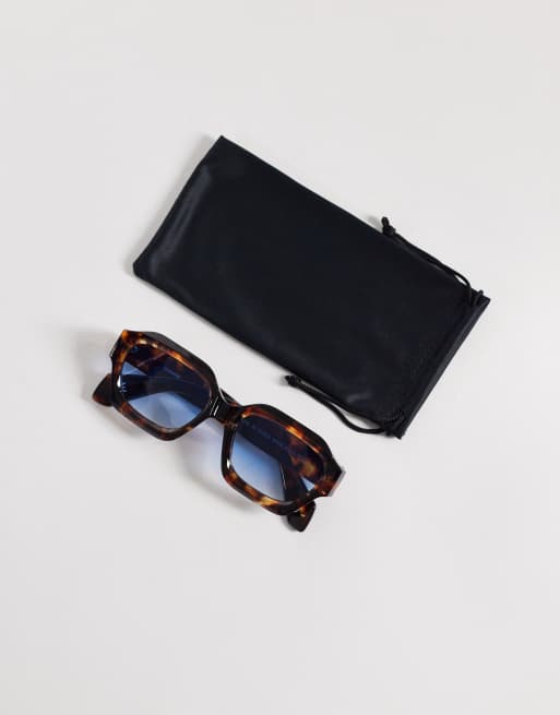 ASOS DESIGN - Lunettes de soleil carrées chunky avec verres bleus, 3 de 3