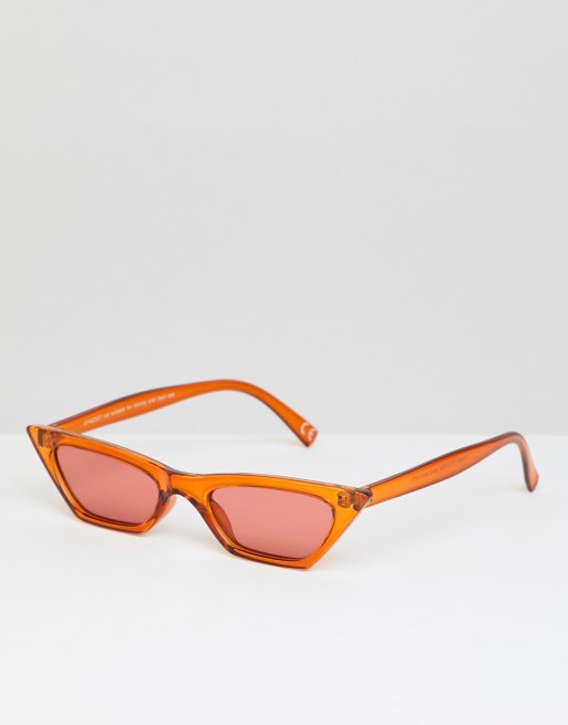 ASOS DESIGN Lunettes de soleil carr es effet pointu