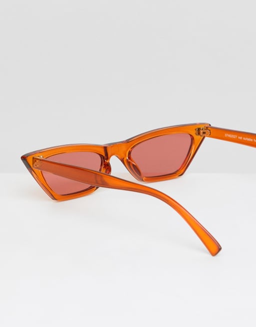 ASOS DESIGN Lunettes de soleil carr es effet pointu