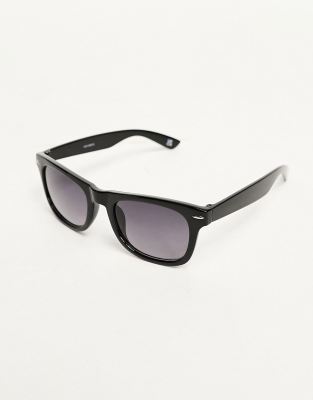 ASOS DESIGN retro square sunglasses in black  - ASOS Price Checker