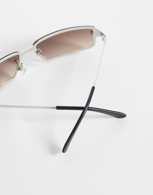 ASOS DESIGN - Lunettes de soleil enveloppantes à verres marron - Noir, 2 de 3