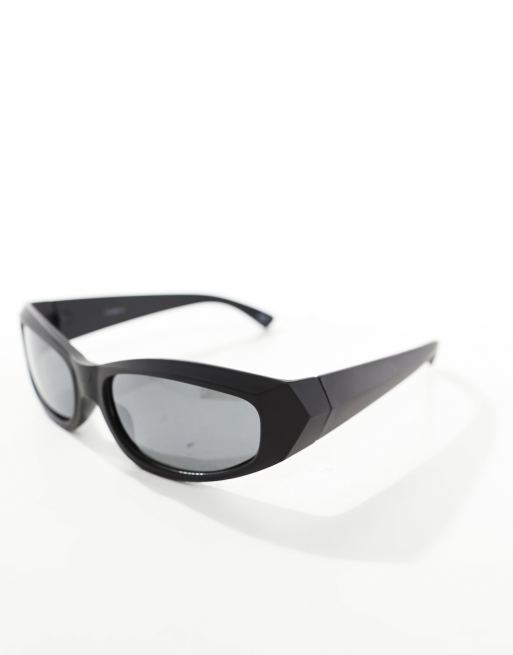 ASOS DESIGN - Lunettes de soleil enveloppantes style course avec monture mate - Noir , 2 de 4