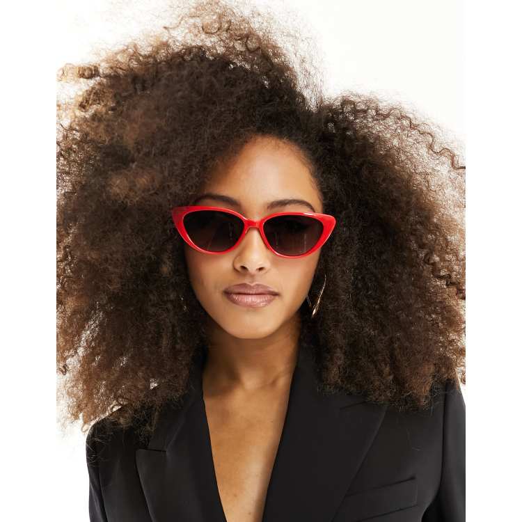 ASOS DESIGN Lunettes de soleil il de chat Rouge ASOS