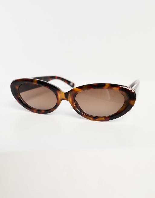 ASOS DESIGN - Lunettes de soleil ovales à motif écaille de tortue , 4 de 4