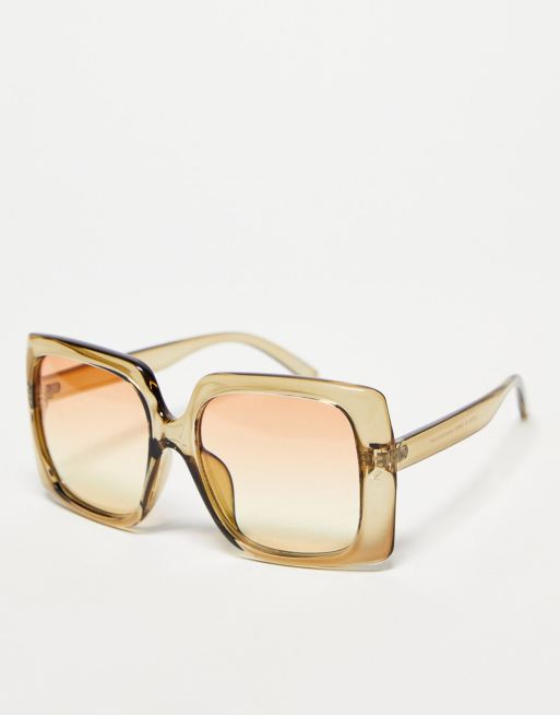 ASOS DESIGN Lunettes de soleil oversize style ann es 70 verres