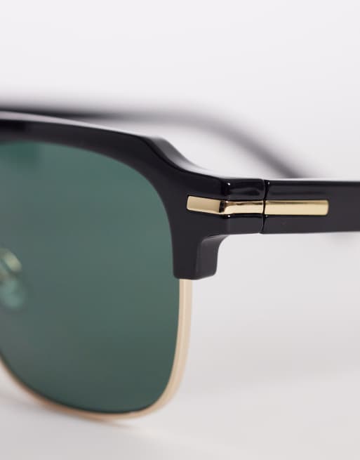 ASOS DESIGN - Lunettes de soleil rétro à verres fumés - Noir, 2 de 3