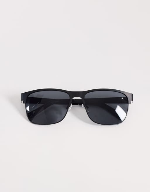 ASOS DESIGN - Lunettes de soleil rétro effet mat à verres fumés - Noir, 3 de 3