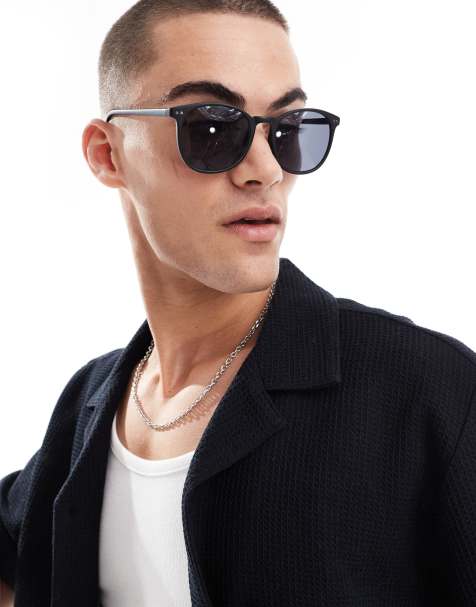 ASOS DESIGN - Lunettes de soleil rétro rondes à verres fumés - Noir mat - view 1
