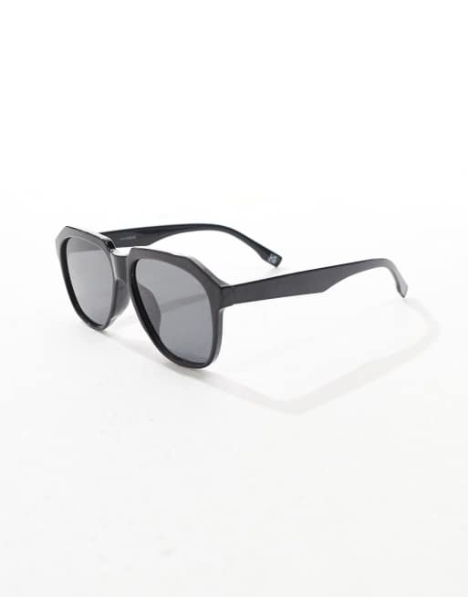ASOS DESIGN - Lunettes de soleil rondes oversize avec verres fumés - Noir  , 2 de 3
