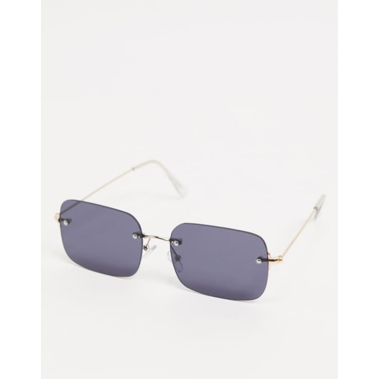 ASOS DESIGN Lunettes de soleil sans monture avec verres fum s