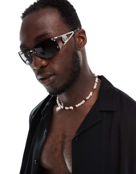 ASOS DESIGN - Lunettes de soleil sans montures à branches ornementées - view 1