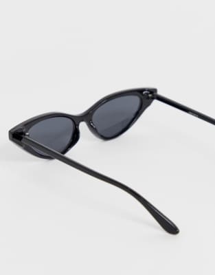 Asos Design Lunettes De Soleil Yeux De Chat Avec Verres Fumes Noir Asos