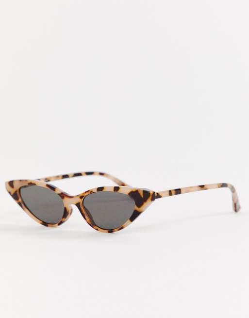 Asos Design Lunettes De Soleil Yeux De Chat Ecaille De Tortue Laiteuse Asos