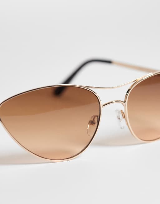 ASOS DESIGN - Lunettes de soleil yeux de chat en métal, 2 de 3