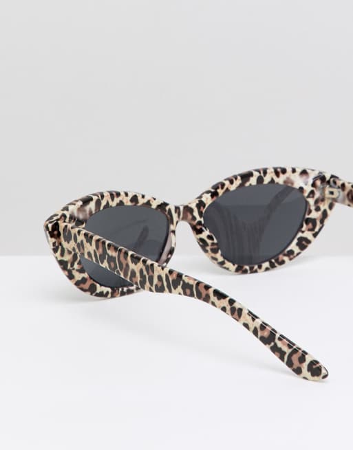 Asos Design Lunettes De Soleil Yeux De Chat Pointues A Motif Leopard Asos