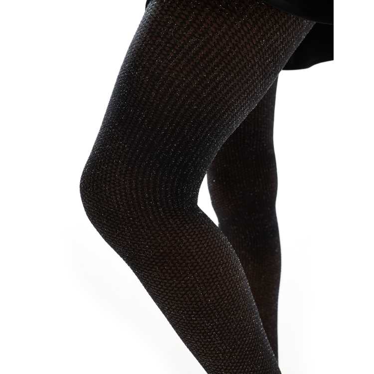 ASOS Design Metallic Net in Black