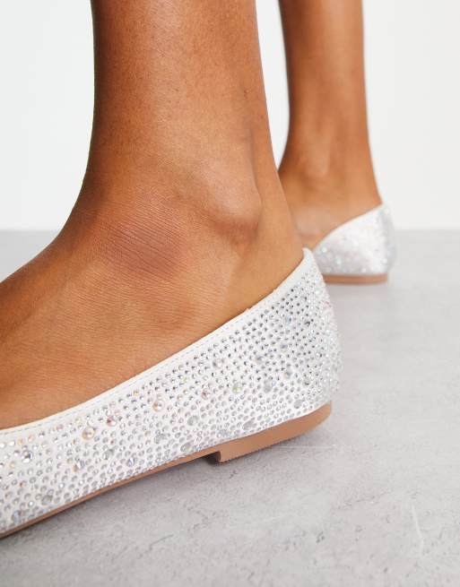 Asos cheap glitter flats