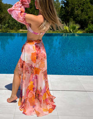 chiffon sarong wrap