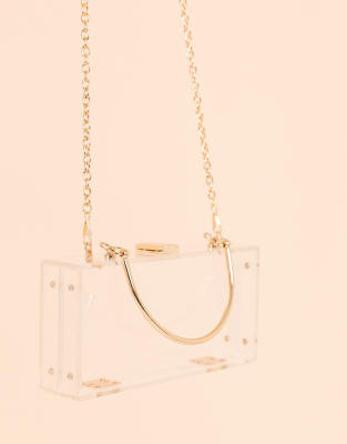 ASOS DESIGN luxe clear box vanity bag