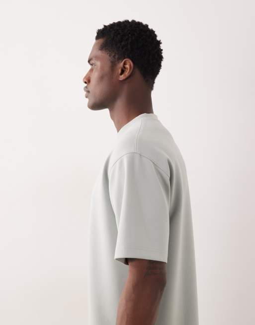 ASOS DESIGN – Luxe – Grön, avslappnad t-shirt med interlocksömmar, 4 av 5