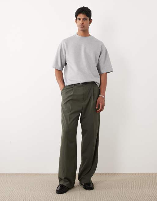 ASOS DESIGN luxe interlock oversized t-shirt in grey marl, 2 of 5