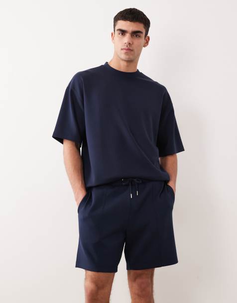 ASOS DESIGN luxe interlock set in navy - view 1