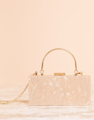 asos gold clutch