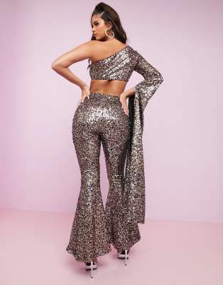 ASOS DESIGN Luxe one shoulder sequin 