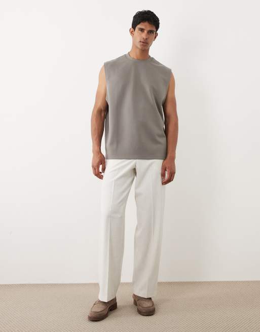 ASOS DESIGN Luxe – Oversize-Tanktop aus Interlock-Jersey in Anthrazit, 3 von 5