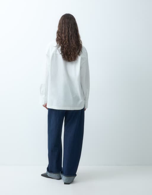 ASOS DESIGN luźna koszula oversize w kolorze białym, 5 z 7