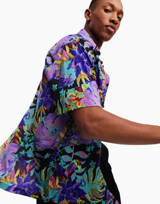 ASOS DESIGN – Luźna koszula w jaskrawy kwiatowy wzór, 2 z 4