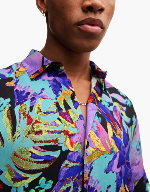ASOS DESIGN – Luźna koszula w jaskrawy kwiatowy wzór, 3 z 4