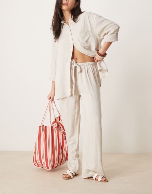 ASOS DESIGN – Luźna torba typu tote w czerwone paski, 4 z 4