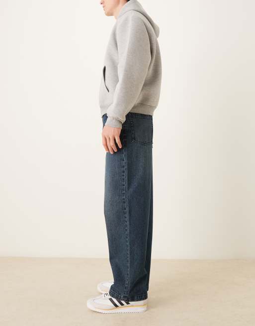 ASOS DESIGN luźne jeansy w ciemnoniebieskim denimie, 2 z 5