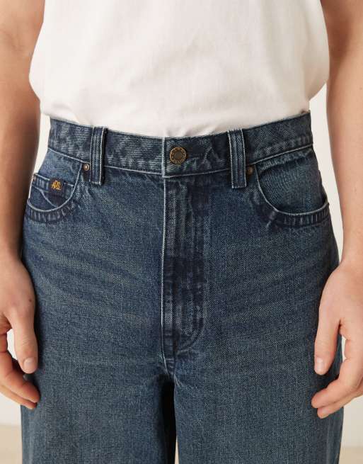ASOS DESIGN luźne jeansy w ciemnoniebieskim denimie, 4 z 5