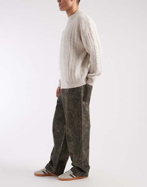 ASOS DESIGN luźne jeansy w kamuflaż, 3 z 5