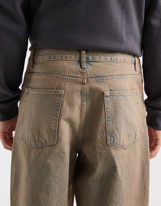 ASOS DESIGN luźne jeansy w spranym beżu, 4 z 5