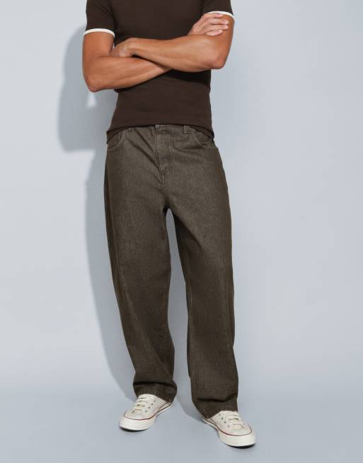 ASOS DESIGN luźne jeansy w spranym khaki, 2 z 5