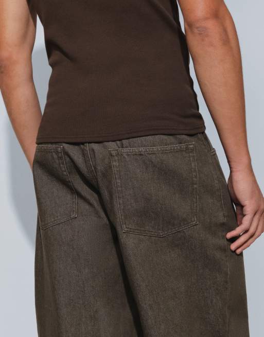 ASOS DESIGN luźne jeansy w spranym khaki, 3 z 5