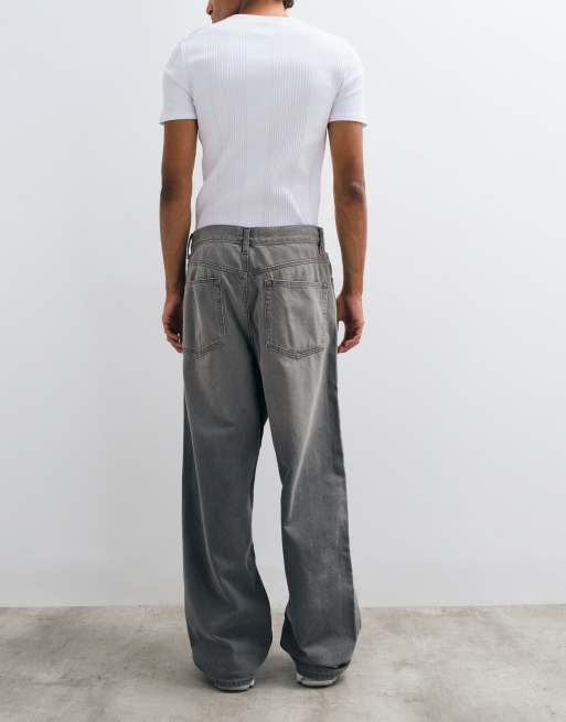 ASOS DESIGN luźne jeansy w spranym szarym, 2 z 5