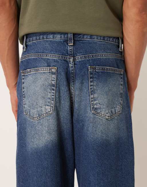 ASOS DESIGN luźne jeansy w średnim odcieniu niebieskiego denimu, 5 z 5