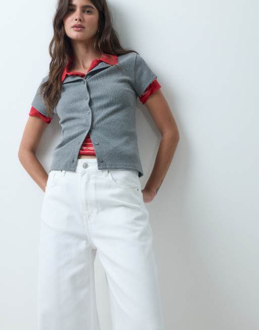 ASOS DESIGN luźne jeansy z szerokimi nogawkami w bieli, 2 z 5
