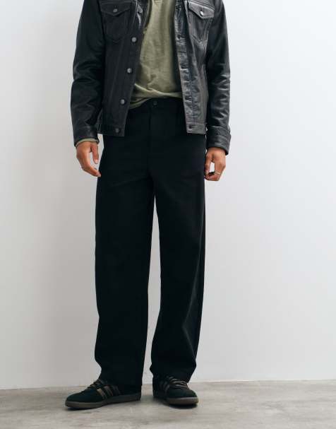 ASOS DESIGN luźne spodnie w czerni z elastyczną talią - view 1